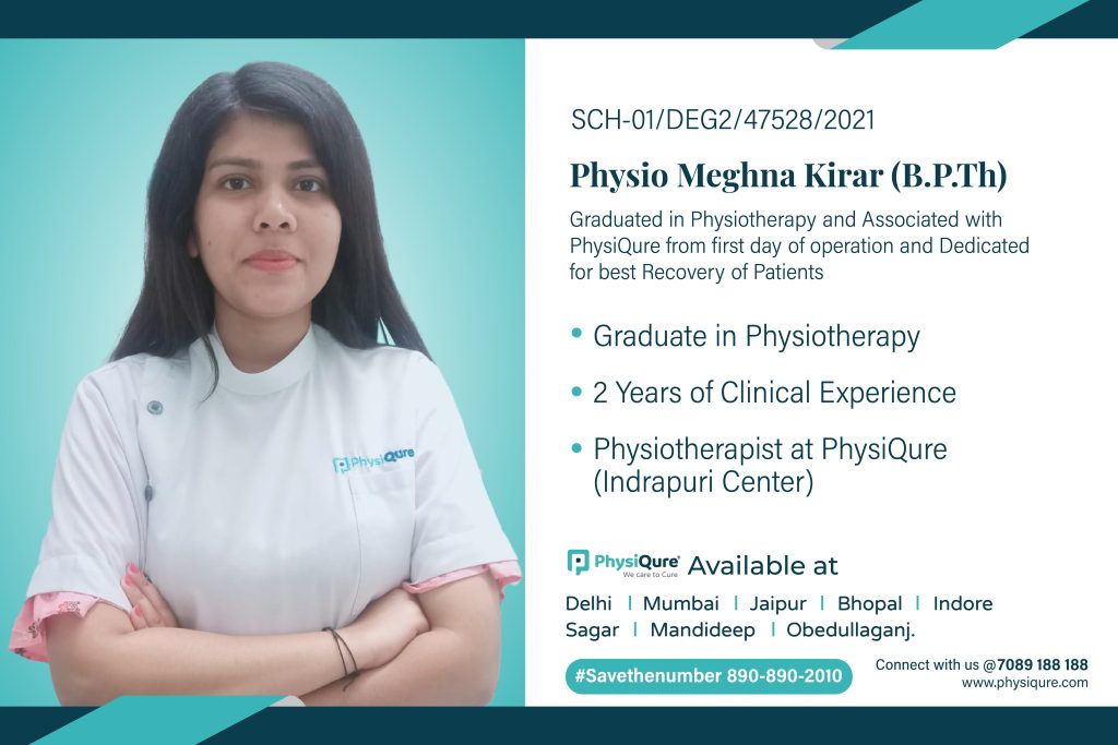 Physiotherapist Meghna Kirar in Delhi