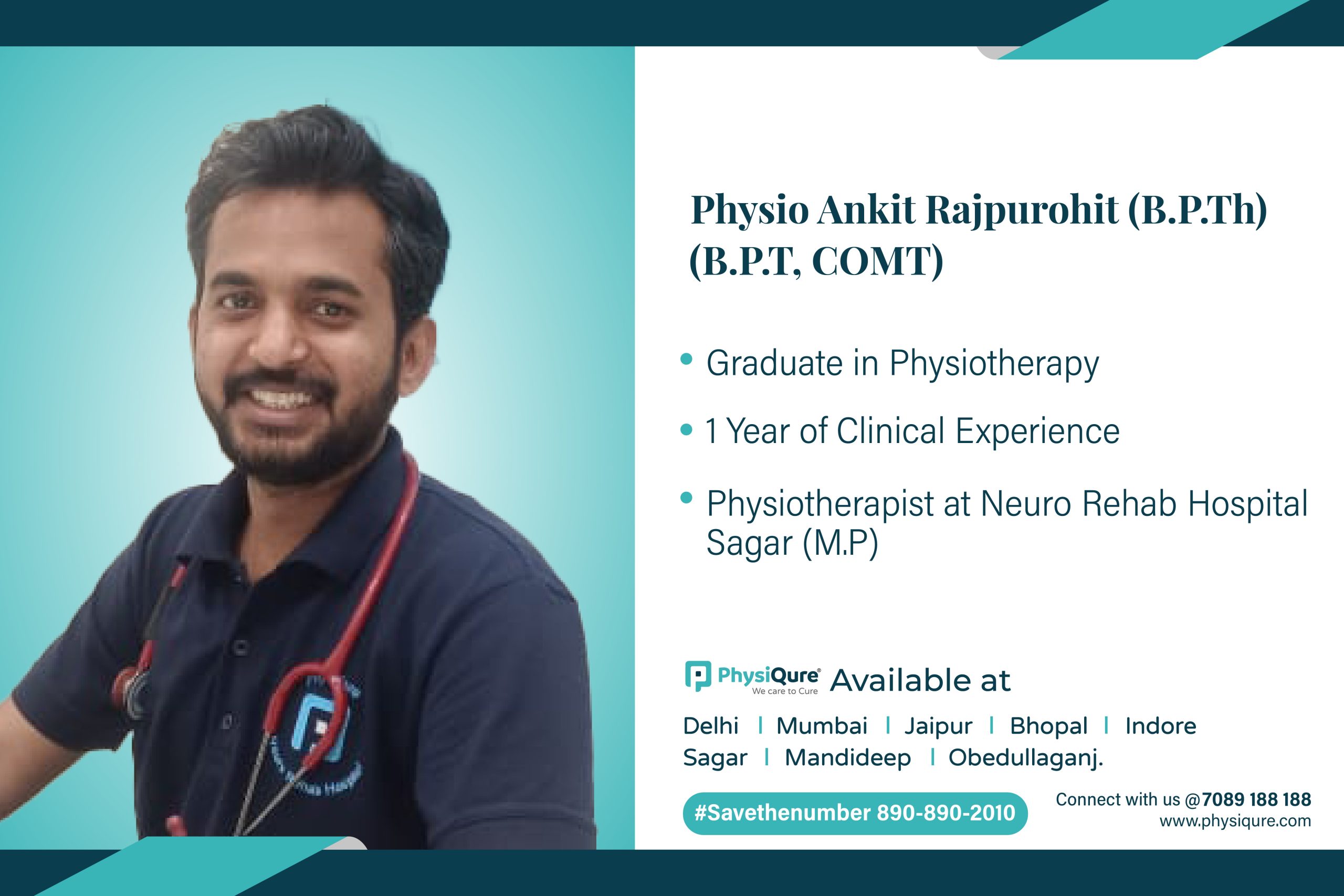 Physiotherapist Dr. Ankit in Sagar