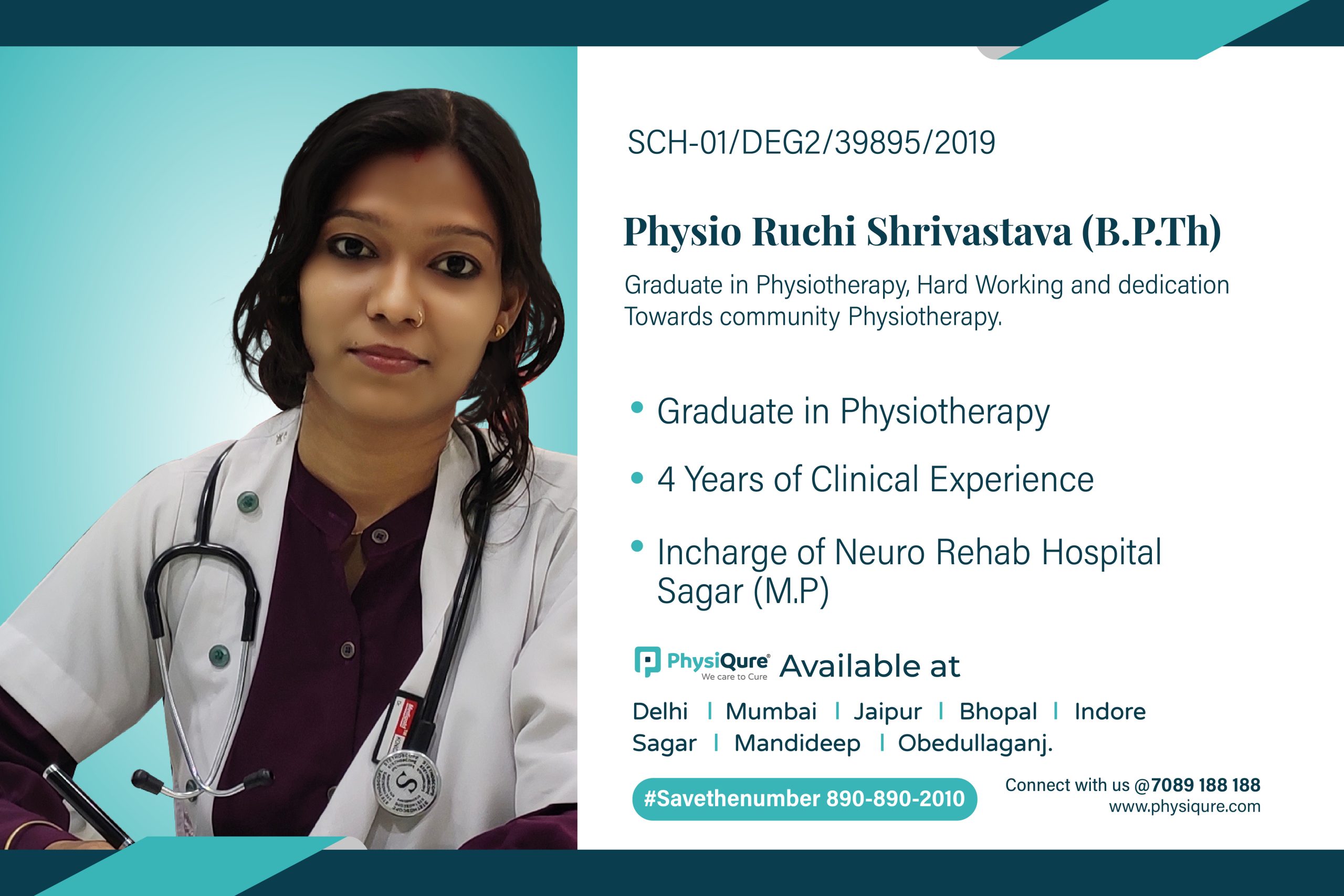 Physiotherapist Dr. Ruchi in Sagar